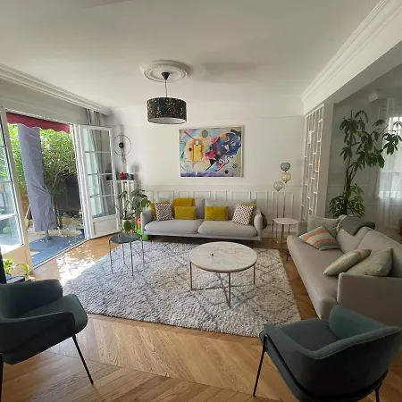 Apartment Large Duplex, Quiet Garden, In Private Mansion