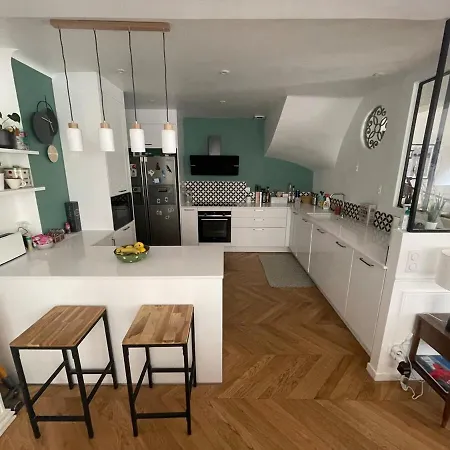 Apartment Large Duplex, Quiet Garden, In Private Mansion